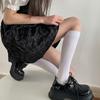 Calcetines de pantorrilla con rayas verticales, Calcetines apilados, Estilo delgado blanco y negro, Calcetines largos hasta la rodilla para primavera y verano, Estilo japonés, Transfronterizo, Transpirables, Absorbentes de sudor, Gris oscuro