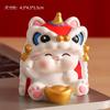 Presente de Ano Novo Lucky Cat decoração de resina boneca criativa feita à mão dos desenhos animados gadget de decoração de mesa de escritório