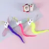 Palo de Juguete para Gatos Colgante Juguete Elástico para Gatos Imitación de Insecto con Ojos Forma de Libélula Juguete de Felpa para Gatos