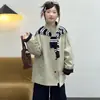 Chaqueta cortavientos de otoño para niñas, prenda exterior elegante y chic para niñas mayores, conjunto de chal infantil de alta gama