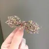 Tocado de pinza rosa cristal de imitación accesorios para el cabello lazo en la parte trasera de la cabeza pinza de resorte pinza de pato bonitos accesorios para el cabello de niña gran cantidad