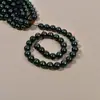 Collar de Perlas de Vidrio de Colores Aurora Redondas Perfectas 7A+ Semi-Terminado de Alta Calidad con Perlas Imitación de Concha Sueltas para Accesorios de Joyería DIY