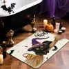Felpudo de entrada para puerta de alfombra transfronteriza decoración de Halloween felpa linda para pies resistente a la suciedad absorbente de agua baño tapete antideslizante