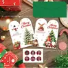 Porta-dinero Creativo de Navidad de Amazon Transfronterizo con Tarjeta de Felicitación y Sobre, Tarjeta de Bendición Escrita a Mano para Nochebuena, Tarjeta de Regalo de Flores