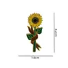 Broche de Planta Girassol Masculino e Feminino Moda Ins Personalidade Criativa Pinos Insígnia de Metal Decorações para Roupas Venda de Fábrica