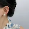 Nuevos Pendientes de Perlas con Copos de Nieve de Invierno, Modernos, Exquisitos, Versátiles, Pendientes de Fuegos Artificiales de Gama Alta