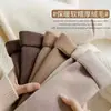 Meias de Neve para Outono e Inverno para Homens e Mulheres, Meias de Veludo Engrossadas, Meias de Comprimento Médio, Meias Finas de Veludo para Casa, Cor Preta Pura, Cor da Pele