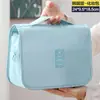 Bolsa de Maquiagem com Gancho de Viagem, Necessaire com Compartimento Separado para Seco e Molhado, Bolsa de Armazenamento de Maquiagem Portátil e Conveniente de Grande Capacidade