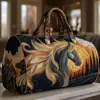2026 Nova Série Animal Cavalo Transfronteiriça Bolsa de Viagem Acolchoada Portátil para Curta Distância Bolsa Multifuncional para Esportes Fitness