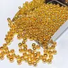 Oro Puro Abalorios Pequeños de Oro 3D Oro Duro Superficie Lisa Pulsera de Oro Oro Puro 999 Pulsera de Abalorios de la Fortuna Cuentas Sueltas para Manualidades con Cuentas Venta al por Mayor