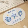 Alfombrilla absorbente de tierra de diatomeas dura de dibujos animados personalizada, alfombrilla de pie de secado rápido para baño, alfombrilla de pie antideslizante para entrada de baño y inodoro