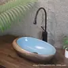 Lavatório de cerâmica de bancada para pátio vintage externo, lavatório de cerâmica para jardim de vila, lavatório para varanda externa