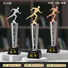 Trofeo de Cristal Personalizado y Medalla para Carrera de Relevos, Juegos Deportivos, Maratón y Campeonato de Carrera de Larga Distancia