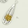 Xizang Plata Chiang Mai Hecho a Mano Plata Corazón Colgante Accesorios Collar DIY Colgante Tejido Mariposa Cristal Cuentas Separadas Cuentas