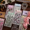 Paquete de Pegatinas para Planificador Plantas Flores Hojas Retro PET Pegatinas para Planificador Infantil Decoración DIY Pegatinas para Vasos Regalo