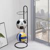 Rack de Armazenamento Simples para Basquete Camadas de Ferro Forjado Rack de Exibição de Bolas Portátil Sem Parafusos Rack de Armazenamento para Futebol Outdoor