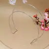 Gargantilha Aberta Redonda da Moda Nova em Aço de Titânio Cruzada Simples Lisa Anel de Pescoço em Aço Inoxidável Acessório Versátil Feminino