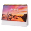 Calendario de Escritorio Ilustración de Paisaje de Alta Definición 2027 Bloc de Notas de Escritorio para Oficina Artículo Decorativo Empresa Comercial Calendario de Escritorio Personalizado