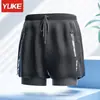 Bañadores para Hombre Adulto Doble Capa Estilo de Cinco Puntos Conjunto de Traje de Baño Anti-Vergüenza Nuevos Bañadores Profesionales