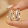 Anillo de Pareja Nudo de Corazón Caliente Eterno Transfronterizo Simple Exquisito Color Separado Único Galvanoplastia Anillo Ajustable