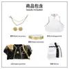 Fantasia Cosplay Infantil Personalizada K-Pop Preto Dourado do Grupo de Meninas Demon Slayer para Role Play de Personagem de Anime