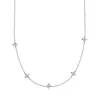 Collar de trébol de cuatro hojas de plata de ley S925 para mujer, temperamento de lujo ligero, cadena para la clavícula de alta gama versátil, nueva cadena para el cuello de paniculata