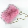 Bolsos de Mujer de Comercio Exterior Transfronterizo Europeo y Americano Bolso de Mano Clutch Bolso de Mano Retro de Amazon Bolso de Mano de Piel Esponjoso de Gran Capacidad