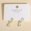 Pendientes de Flor de Perla Estilo Casual para Mujer Diseño Original Galvanizado Ecológico Aguja de Plata S925 Tienda Compra al por Mayor Accesorios