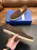 Comercio Exterior Venta Caliente Zapatos de Pescador sin Cordones Parte Superior de Gamuza de Piel de Vaca Suela Suave Mocasines Transpirables Diarios para Hombre