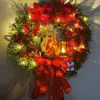 2025 Cruzamento de Fronteiras Novo Guirlanda de Natal Pendurado na Porta Decorações de Natal Iluminadas Cenário Layout Adereços Fabricante Atacado