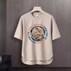 Nueva camiseta de manga corta para hombre, estilo coreano de verano, moderna, sencilla, de media manga, estilo Hong Kong, holgada, informal, de marca.