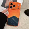 Funda para Teléfono Móvil Ins Naranja Creativa Cumbre de Montaña Manzana 17Pro 14 Adecuada para Iphone16 Succión Magnética 15Ma 18Promax