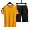 Pantalones cortos de manga corta para hombre, traje deportivo para correr al aire libre, holgado, de dos piezas, novedad de verano de 2021