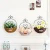 Cesta Colgante de Mimbre Sintético Tejido para Flores, Cesta Decorativa Colgante de Pared para Plantas Verdes en Maceta para Comedor y Dormitorio