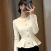 Suéter Entallado a la Cintura para Mujer Primavera, Otoño e Invierno 2026, Impresionantemente Hermoso, Único, Delicado, Suave y Elegante Suéter de Punto de Alta Gama