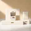 Caja de Joyería Personalizada Marca OEM/ODM Caja de Joyería con Esquinas Redondeadas Juego de Cajas Placa Metálica Caja para Anillo Colgante Collar