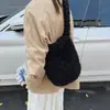 Nova Bolsa de Pelúcia Feminina de Grande Capacidade, Bolsa Tote de Luxo, Bolsa de Ombro Cor Sólida, Bolsa Versátil de Outono para o Dia a Dia Feminino