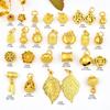 Calabaza campana color oro antiguo ruyi cacahuete bolsa de dinero colgante pequeño cuenta de loto accesorios para joyería DIY accesorios