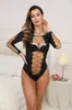 Conjunto de Lingerie Novo Sexy Transfronteiriço: Saia Bodycon Hot Girl, Sem Mangas Alta Elasticidade Jacquard Justa Sedutora Conjunto de Duas Peças Lingerie