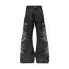 Jeans negros de subcultura Y2K con dobladillo curvo para mujer, nuevos pantalones de lunares de verano con diseño adelgazante y ligero bootcut.