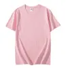 Camiseta de Algodón Peinado de Manga Corta de 180 g, Color Sólido, Prenda Superior Lisa para Parejas, Camisa Fina de Algodón Puro, Cuello Redondo para Hombre