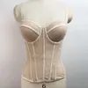 Sutiã Camisola Sexy de Renda Transfronteiriço com Fecho de Colchete nas Costas, Afunilamento na Cintura, Lindo Design nas Costas, Estilo Hot Girl, Roupa Íntima, Sutiã Push-Up com Barbatanas