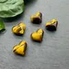 Venta al por mayor 14*17mm Piedra Natural Cristal Corazón Forma Amatista Melocotón Materiales para Ensartar Pulsera Collar Hecho a Mano DIY