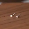 Pendientes de Plata de Ley S999 para Mujer, Pendientes de Zirconia de Colores, Clavos para Hélice Auricular de Diseño Nicho, Perforación de Oreja, No Necesitan Quitarse para Dormir