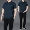 Camiseta de Manga Curta de Verão para Homens de Meia-Idade Estilo Pai Terno Esportivo de Verão para Homens de Meia-Idade e Idosos Moletom Solto de Verão para Homens