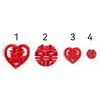 Pegatinas Autoadhesivas para Ropa de Pareja de Boda, Pegatinas para Cuello de Ropa, Pegatinas de Tela Rojas con Forma de Corazón Doble Felicidad, Pegatinas Bordadas para Decoración de Fotos