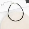 Joyería Transfronteriza Europea y Americana Estilo Casual de Verano Pulsera de Cristal Negro Diseño Simple Estilo de Cuentas Joyería de Muñeca