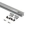 Kit de ranura de aluminio LED, barra de luz dura en forma de U, tira de luz suave, accesorios de tira de luz LED, luz de gabinete, carcasa de fábrica, fuente