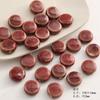 Cuentas de cerámica vintage Flor de Horno Rojo arcilla esmaltada cuentas sueltas pulsera tejida DIY hecha a mano adorno accesorios de joyería