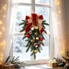 Decoración colgante de puerta de árbol de Navidad invertido para centros comerciales, hoteles y escaparates, plantas verdes artificiales, accesorios de decoración para ambiente de fiesta navideña